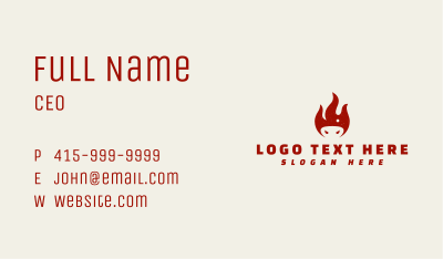 Pig Snout Fire Business Card Image Preview