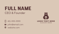 Brown Bear Hamburger Business Card Design