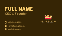 Pixelated Royal Crown Business Card Design