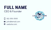 Wave Pressure Wash Cleaning Business Card Design