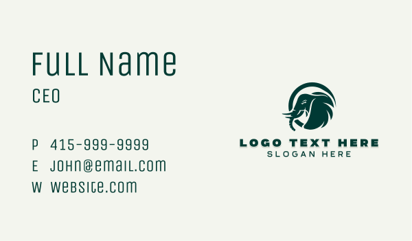 Wild Elephant Business Card Design Image Preview