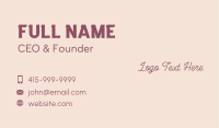 Cursive Feminine Wordmark Business Card Image Preview