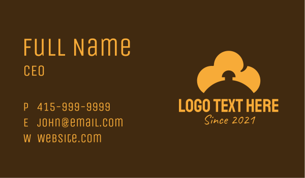 Golden Chef Hat  Business Card Design Image Preview