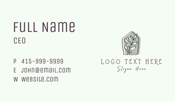 Garden House Plant Business Card Design Image Preview
