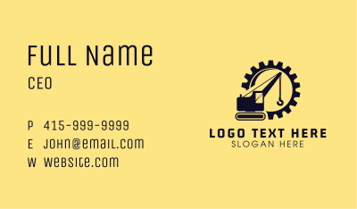 Industrial Construction Excavator Business Card Image Preview