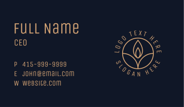 Scented Candle Emblem Business Card