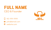 Orange Bull Lock Business Card Image Preview