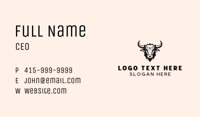 Animal Bull Wildlife Business Card Image Preview