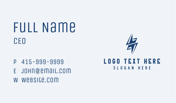 Bolt Electrical Lightning Business Card Design Image Preview