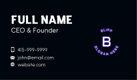 Glowing Neon Letter Business Card Image Preview