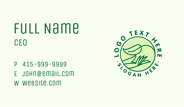 Agriculture Leaf Hand Business Card Design Image Preview