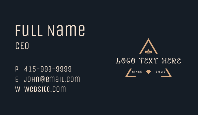 Diamond Brand Fashion Wordmark Business Card Image Preview