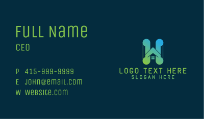 Gradient Home Letter H Business Card Image Preview