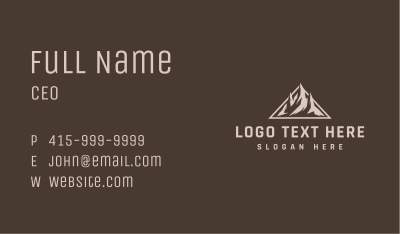 Geometric Triangle Mountain Business Card Image Preview