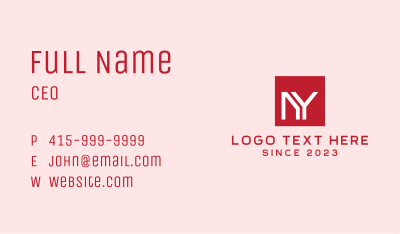 NY Business Brand Business Card Image Preview