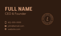 Brown Circle Company Business Card Design