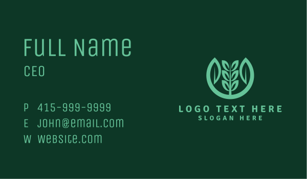 Eco Botanical Farming Business Card Design Image Preview