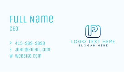  Business Startup Letter P Business Card Image Preview