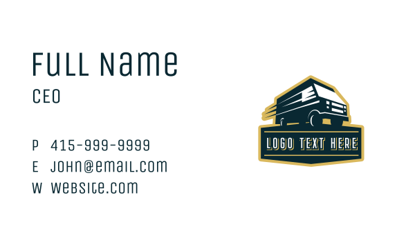Truck Express Delivery Business Card Design Image Preview
