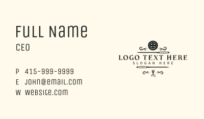 Fashion Needle Button Business Card Image Preview