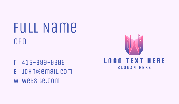 Pixelated Software Application Business Card Design Image Preview