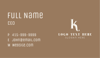 Elegant Company Letter K Business Card Image Preview