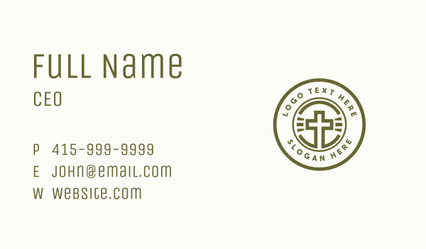 Religious Christian Cross Business Card Design Image Preview