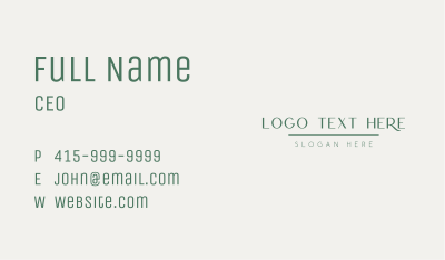 Modern Elegant Wordmark Business Card Image Preview