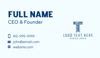 Digital Blue Letter T Business Card Image Preview