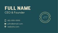 Yellow Cursive Company Business Card Image Preview