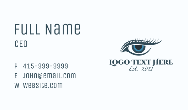 Blue Eye Lashes  Business Card Design Image Preview