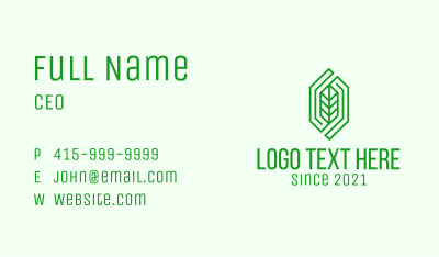 Green Leaf Herb  Business Card Image Preview