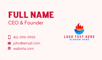 3D Water Flame  Business Card Design