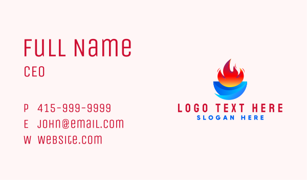 3D Water Flame  Business Card Design Image Preview