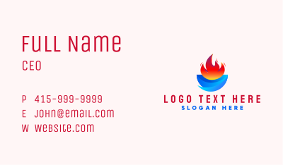 3D Water Flame  Business Card Image Preview