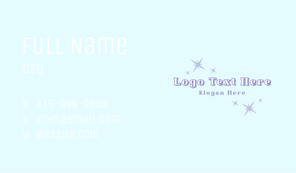 Cosmic Stardust Sparkle Business Card Design Image Preview