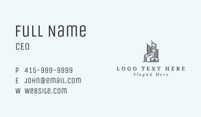 Architecture Condominium House Business Card Image Preview