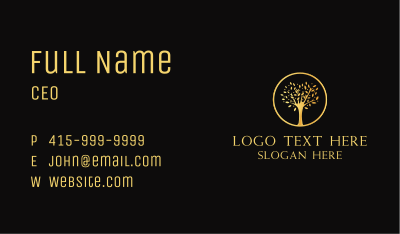 Gold Tree Luxury Business Card Image Preview