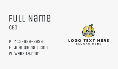 Industrial Construction Excavator Business Card Image Preview