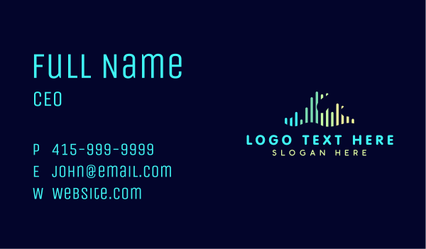 Ocean Sound Wave Business Card Design Image Preview