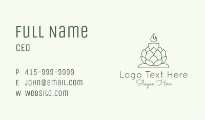 Wellness Floral Candle Holder Business Card Image Preview