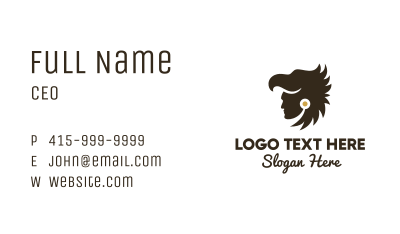 Eagle Head Aztec Hunter Business Card Image Preview