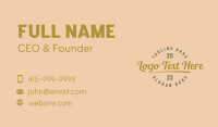 Quirky Retro Generic Wordmark  Business Card Image Preview