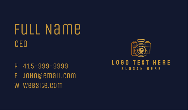 Photo Studio Camera Business Card Design Image Preview