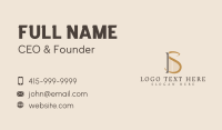 Classic Harp Letter S Business Card Design