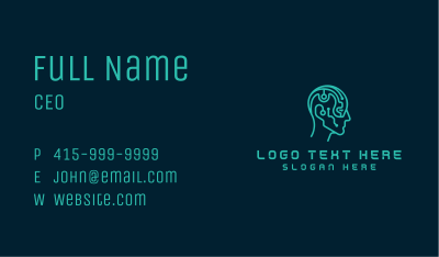 Tech Cyber Brain Business Card Image Preview
