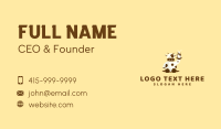 Cow Milk Waiter Business Card Design