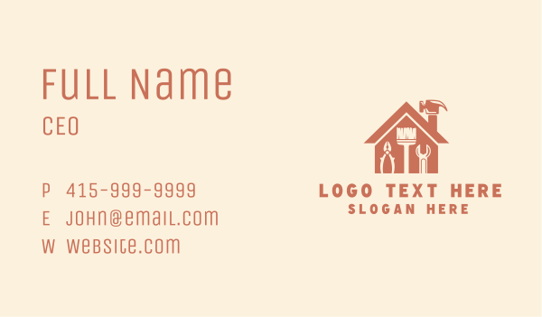 Home Maintenance Renovation Business Card Design Image Preview