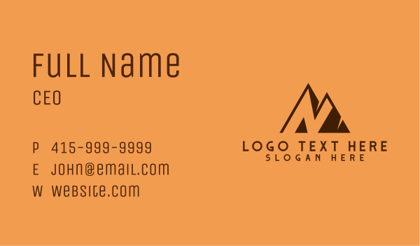 Mountain Apex Letter N Business Card Design Image Preview