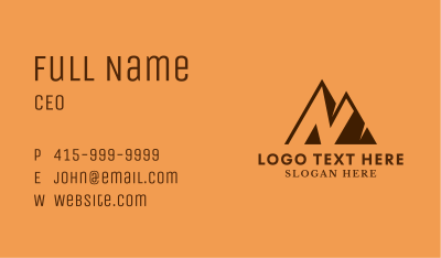 Mountain Apex Letter N Business Card